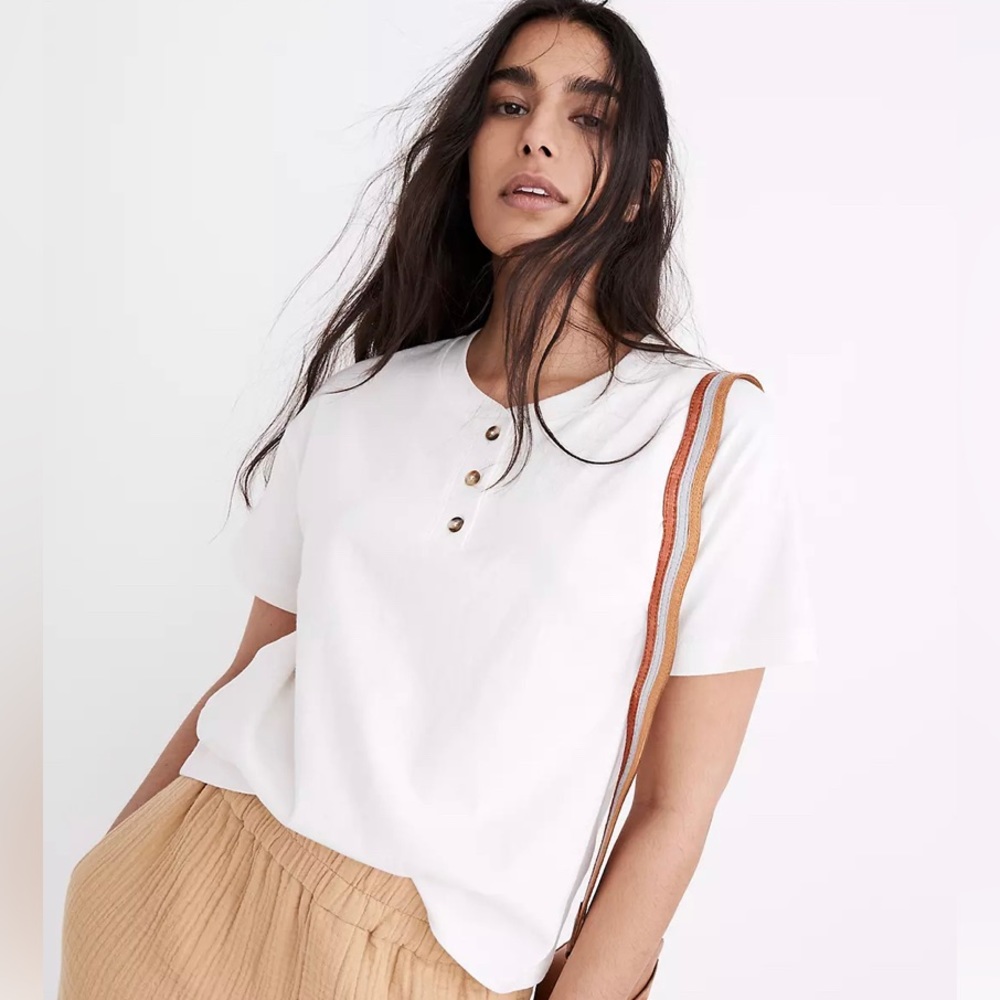 NWT Madewell Parkview Henley Tee | size S |